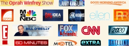 We have not only gotten guests on The Oprah Winfrey Show, but virtually all the national TV talk shows that matter. Our clients have been on Oprah, Larry King Live, CBS' 60 Minutes, Good Morning America, The Today Show, Rachael Ray, Donny Deutsch, Montel, Ellen, E! Entertainment Channel, ABC’s 20/20, CBS’ 48 Hours, NBC’s Dateline, MSNBC, CNN, even Bill O’Reilly and Fox & Friends, and more.