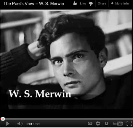 What Poet Laureate W.S. Merwin Says